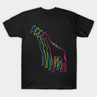 Giraffe 80s Neon T-Shirt